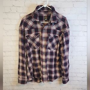 Men's Noble Outfitters button snapped  flannel jacket, size XL